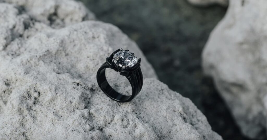 What does a black wedding ring mean